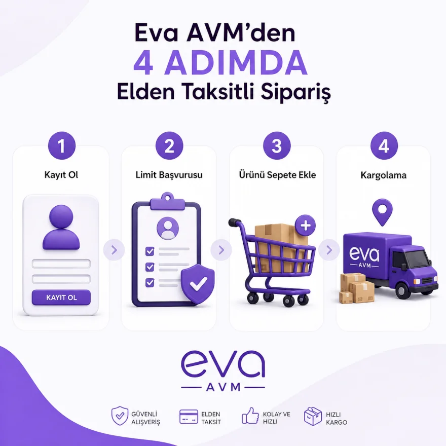 Eva AVM'den 4 Adımda Elden Taksitli Sipariş Verme Rehberi