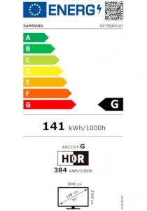 Samsung 75Q80C 4K Ultra HD 75" 190 Screen Smart QLED TV with Satellite Receiver