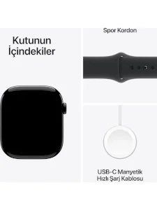 Apple Watch Series 10 GPS 46mm Aluminum Case Sport Band Smartwatch