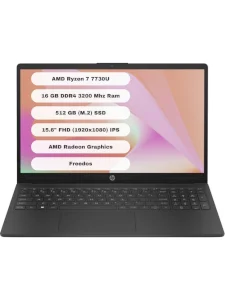 HP 15-FC0059NT 8M1T1EA Ryzen 7 7730U 16 GB 512 GB SSD Radeon Graphics 15.6" Full HD Notebook