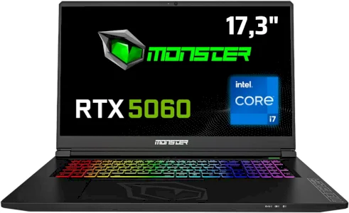 Monster Tulpar T7 V26.2.2 i7-13620H 32 GB 1 TB SSD RTX5060 17.3" FreeDOS Full HD Gaming Laptop