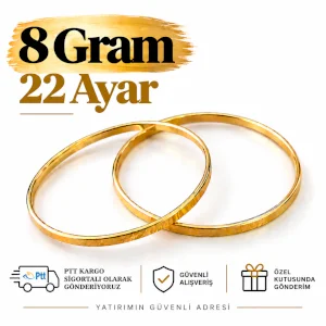 22 Ayar Kibrit Çöpü Bilezik (8gr)