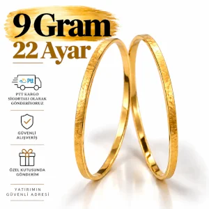 22 Ayar Kibrit Çöpü Bilezik (9gr)